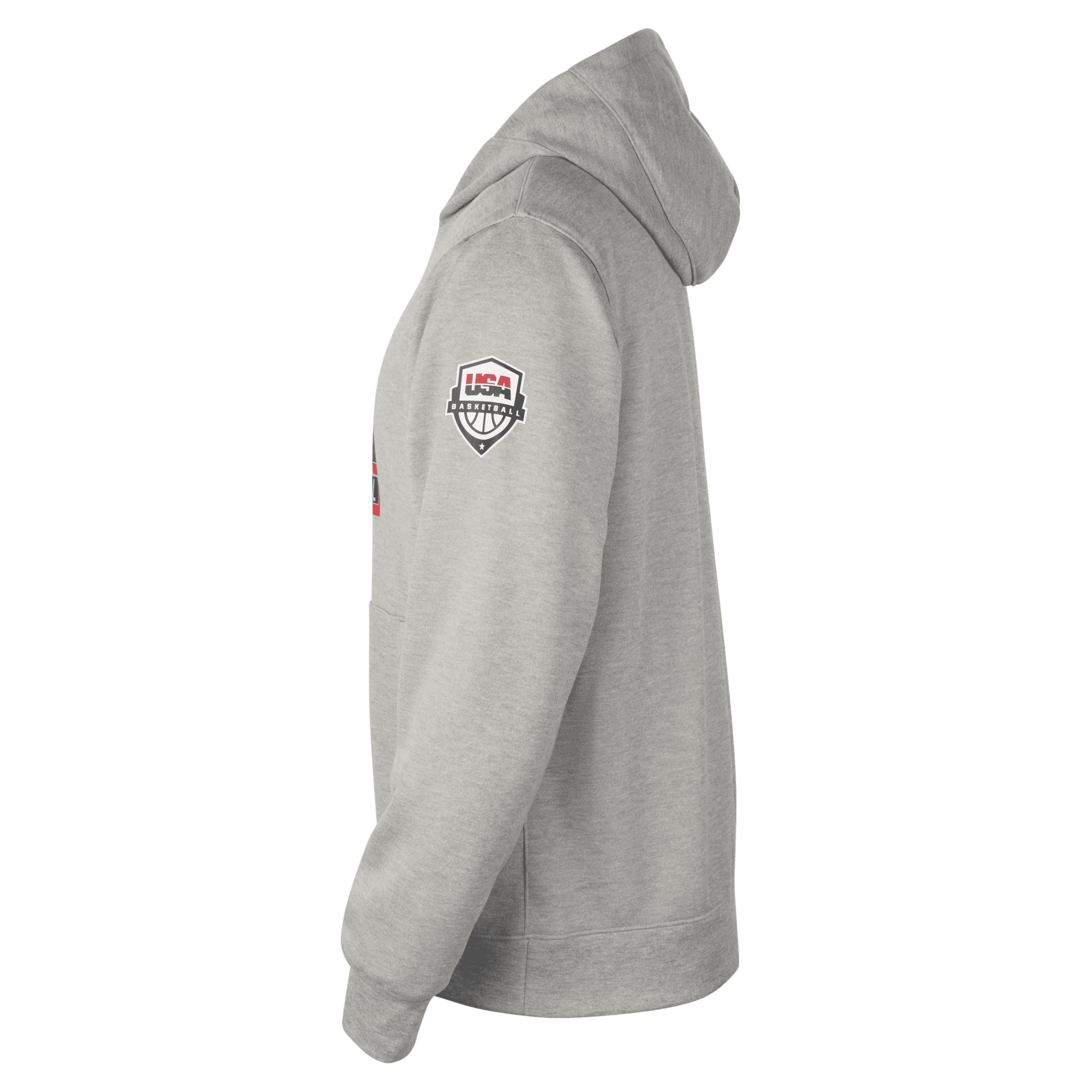 Nike Mens Nike USA Olympics 24 Practice Fleece Hoodie - Mens Grey/Grey Product Image