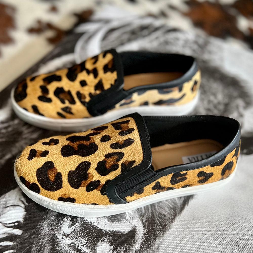 Leather Leopard Hair On Hide Slip On Sneakers* Product Image