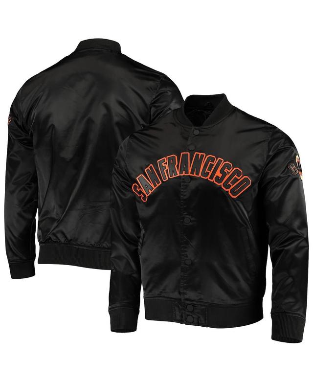 Mens Pro Standard Black San Francisco Giants Wordmark Satin Full-Snap Jacket Product Image