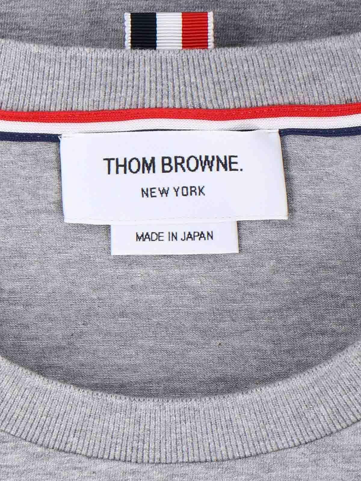 THOM BROWNE T-shirt  Men In Grey Product Image