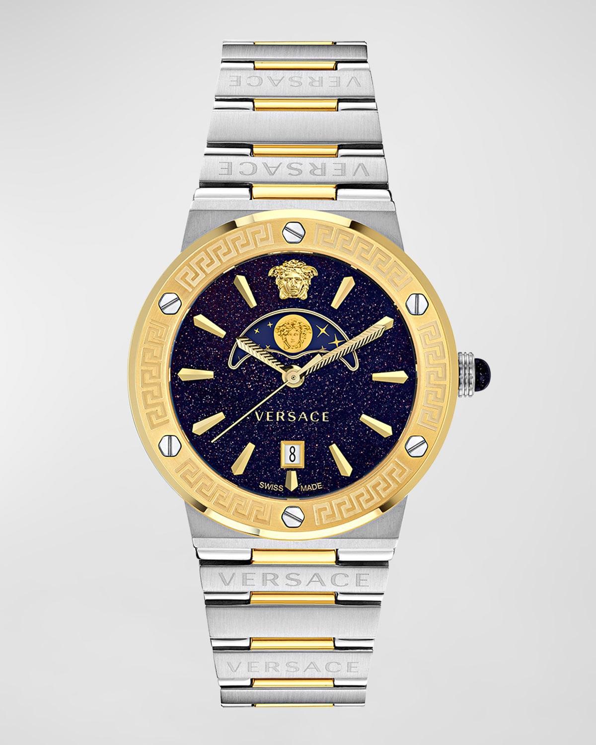 Versace Greca Logo Moonphase Watch, 38mm Product Image