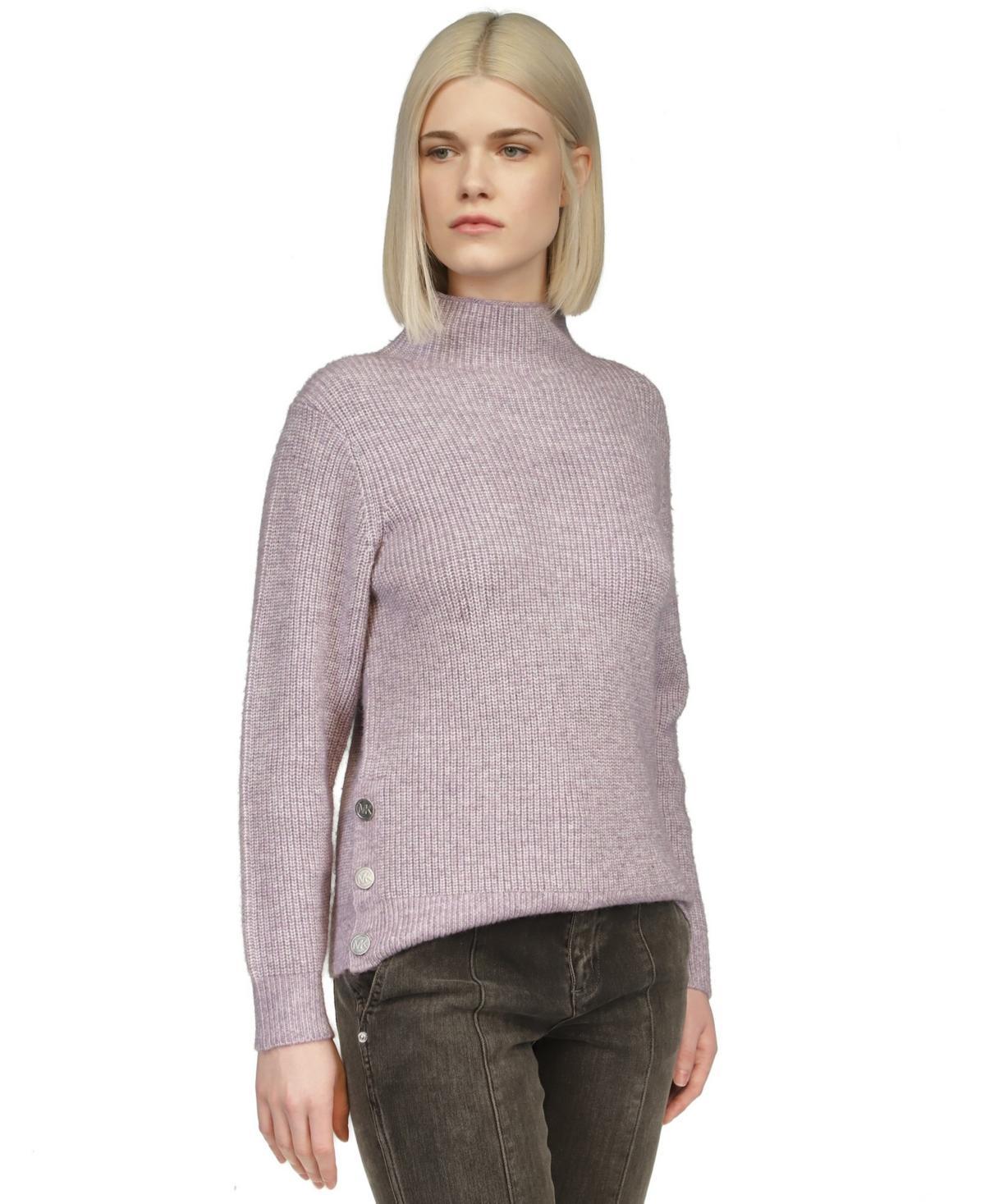 Michael Michael Kors Womens Funnel-Neck Side-Snap Sweater Product Image