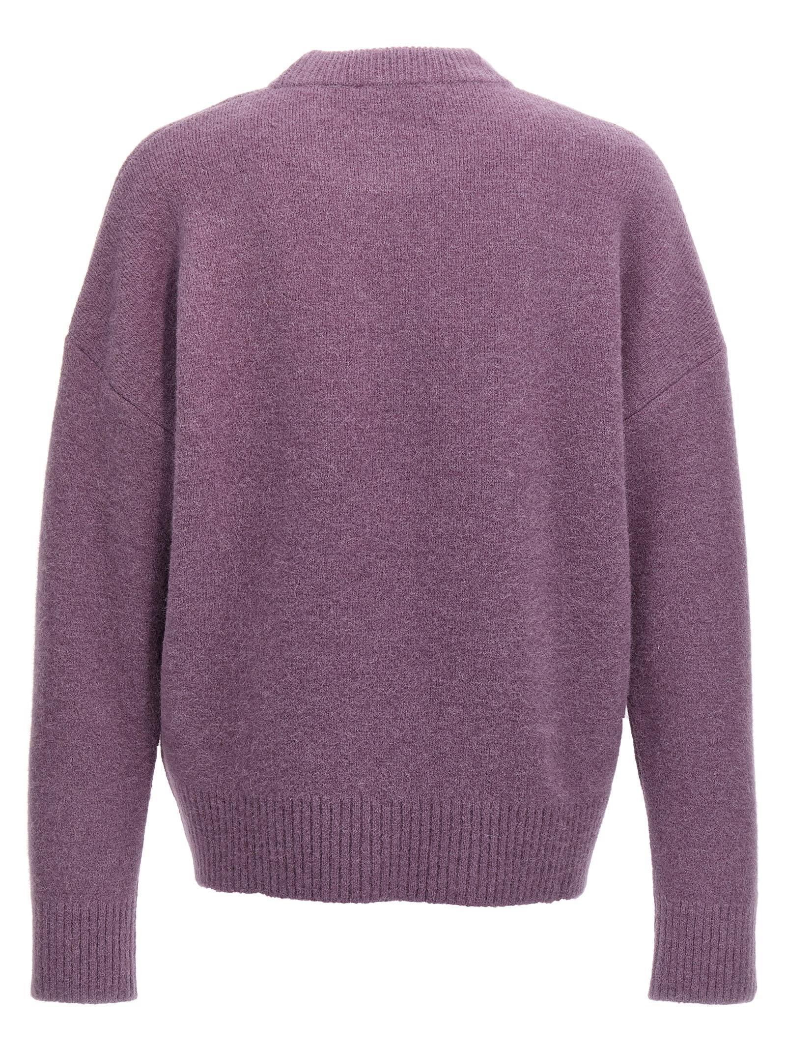 AMI ALEXANDRE MATTIUSSI Adc Alpaca Blend Crewneck Sweater In Lilac Product Image