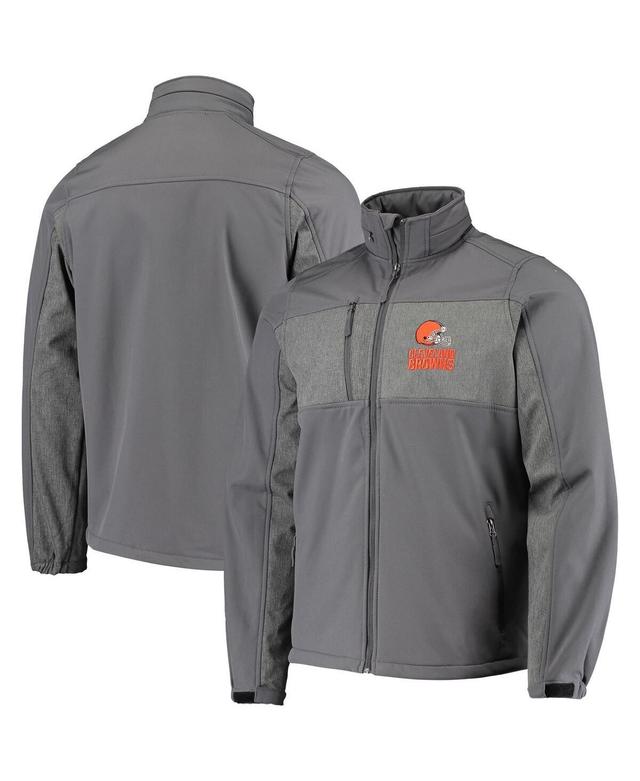 Mens Dunbrooke Graphite Cleveland Browns Circle Zephyr Softshell Full-Zip Jacket Product Image