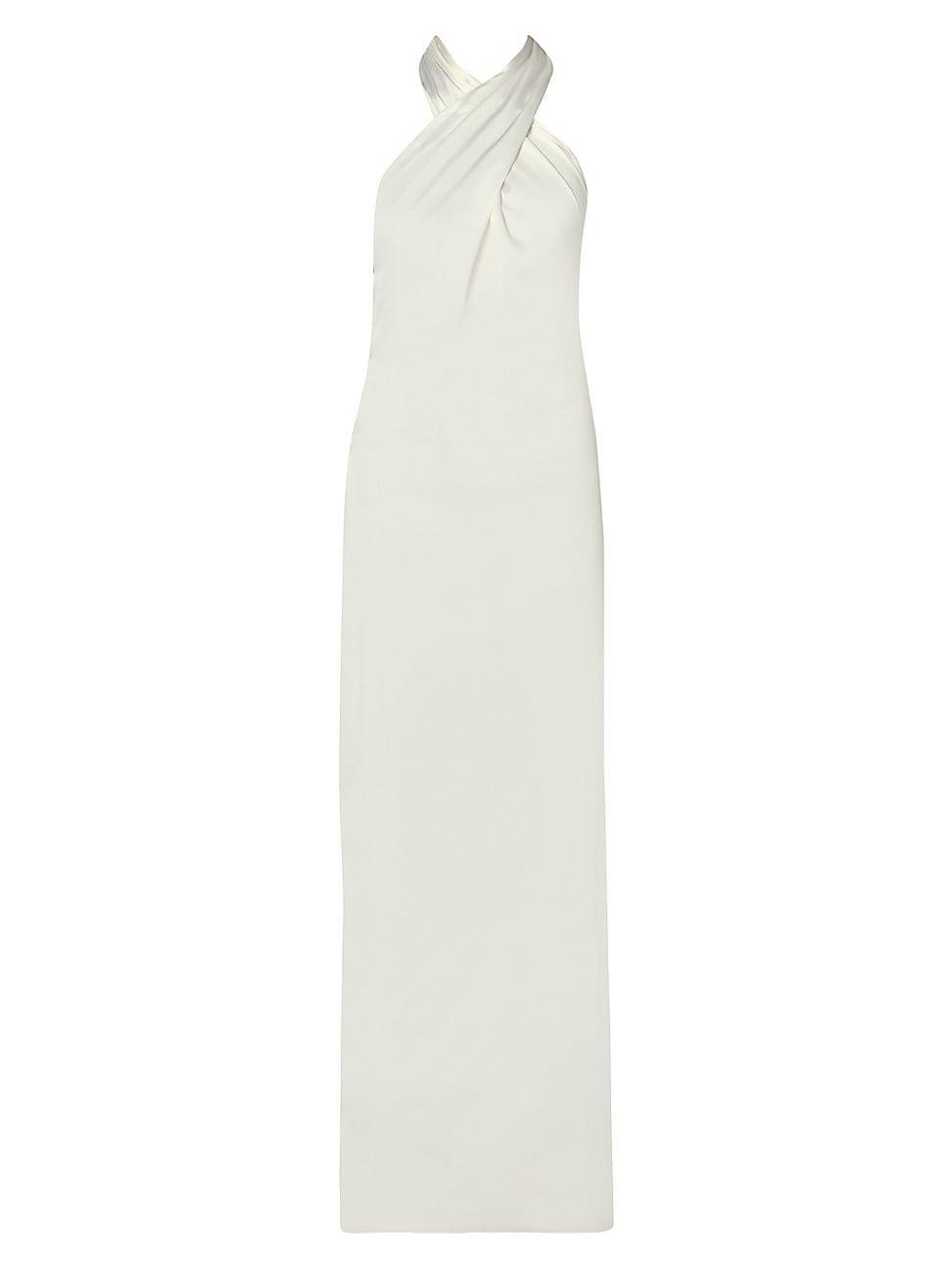 Womens Sarakiniko Amorino Satin Halter Maxi Dress Product Image