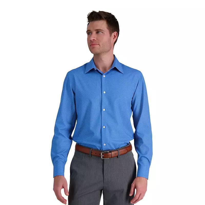 Mens Haggar Smart Wash Slim Fit Wrinkle Free Dress Shirt Product Image