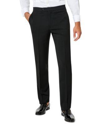 Tommy Hilfiger Mens Modern-Fit Flex Stretch Black Tuxedo Pants Product Image