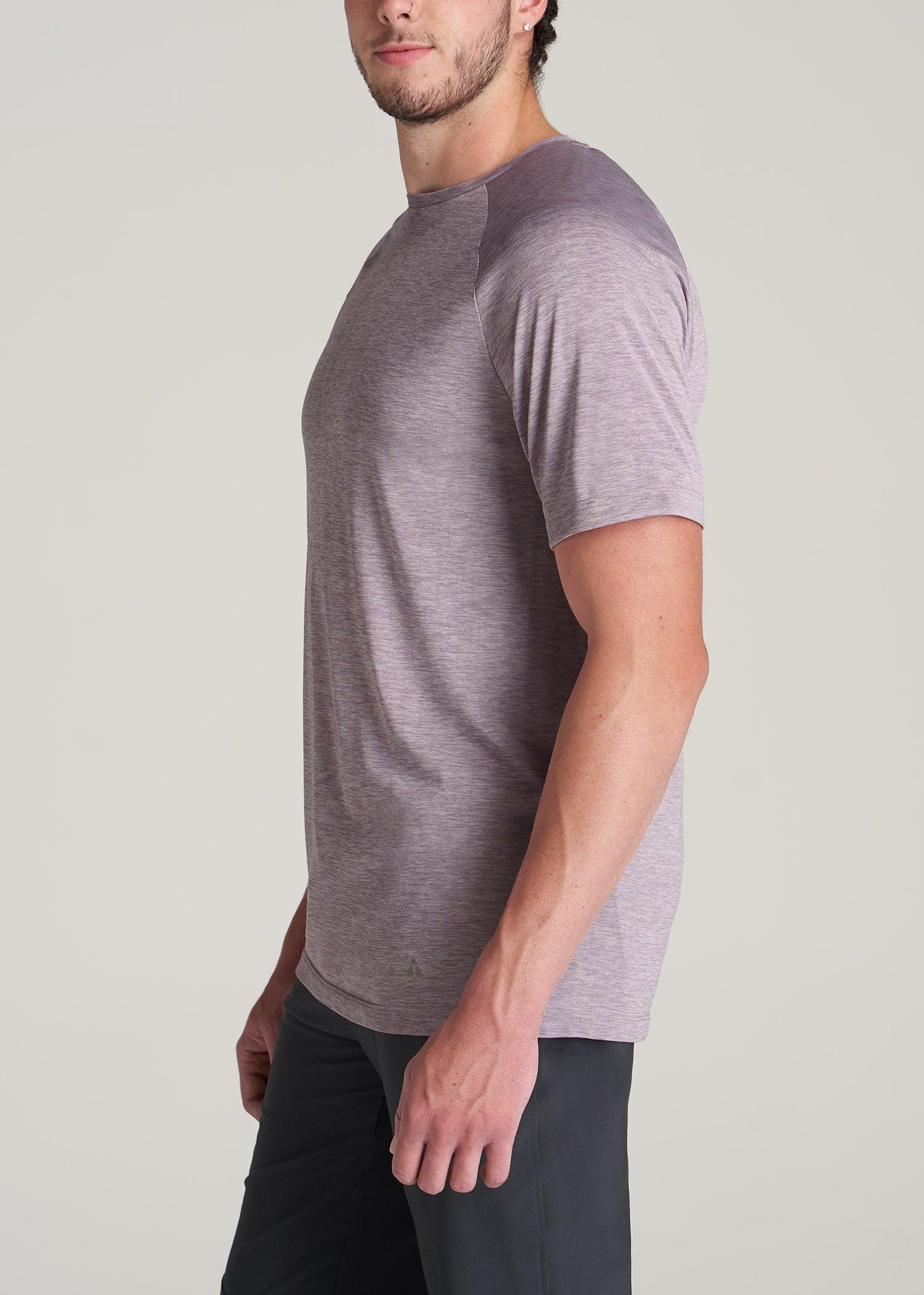 A.T. Performance MODERN-FIT Raglan Short sleeve Tee for Tall Men in Lavender Mix Male Product Image