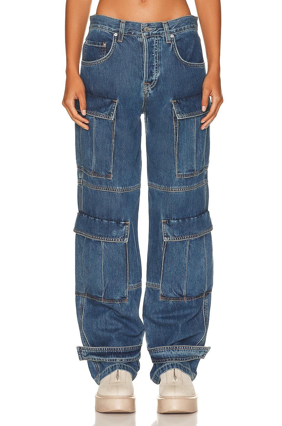 GRLFRND Lex Cargo in Rio Grande - Blue. Size 27 (also in 23, 24, 25, 26, 28, 30, 32). Product Image