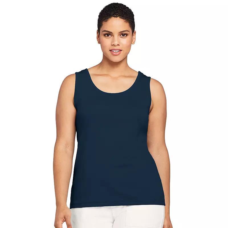 Lands End Womens Tall Cotton Tank Top Product Image