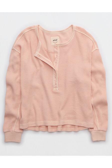 Aerie Waffle Henley Shirt Women's Product Image