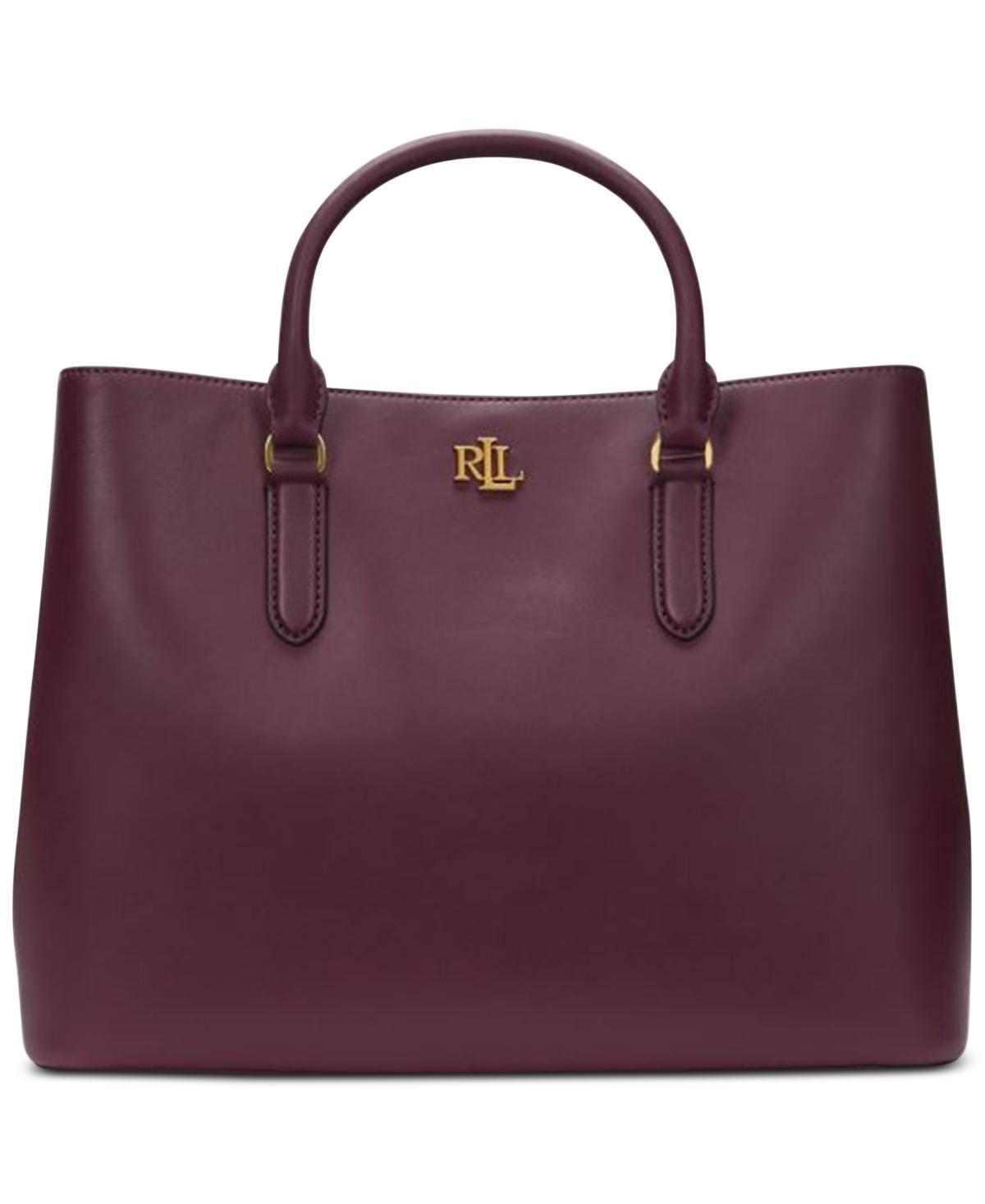 Lauren Ralph Lauren Womens Full-Grain Smooth Leather Large Marcy Satchel Product Image