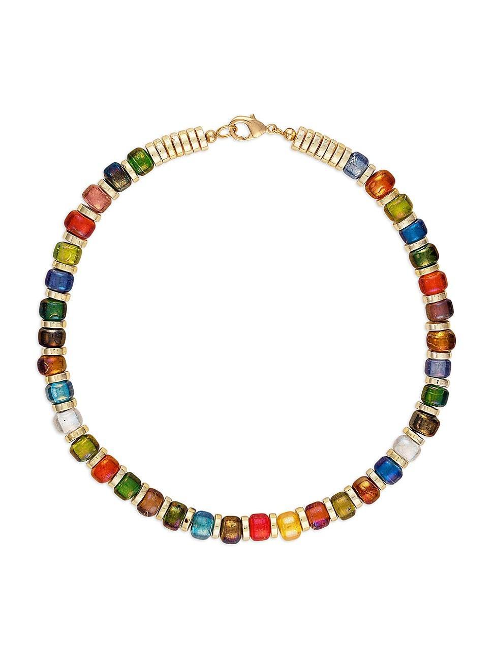 Womens 18K-Gold-Filled & Glass Beaded Necklace Product Image