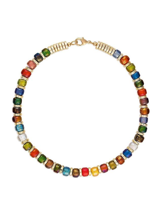 Womens 18K-Gold-Filled & Glass Beaded Necklace Product Image