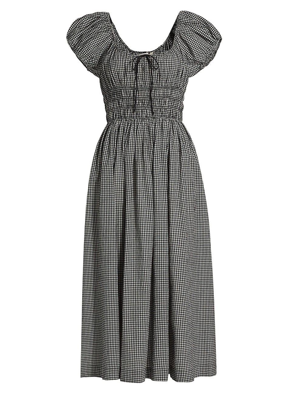 Womens Quinn Smocked Check Dress Product Image