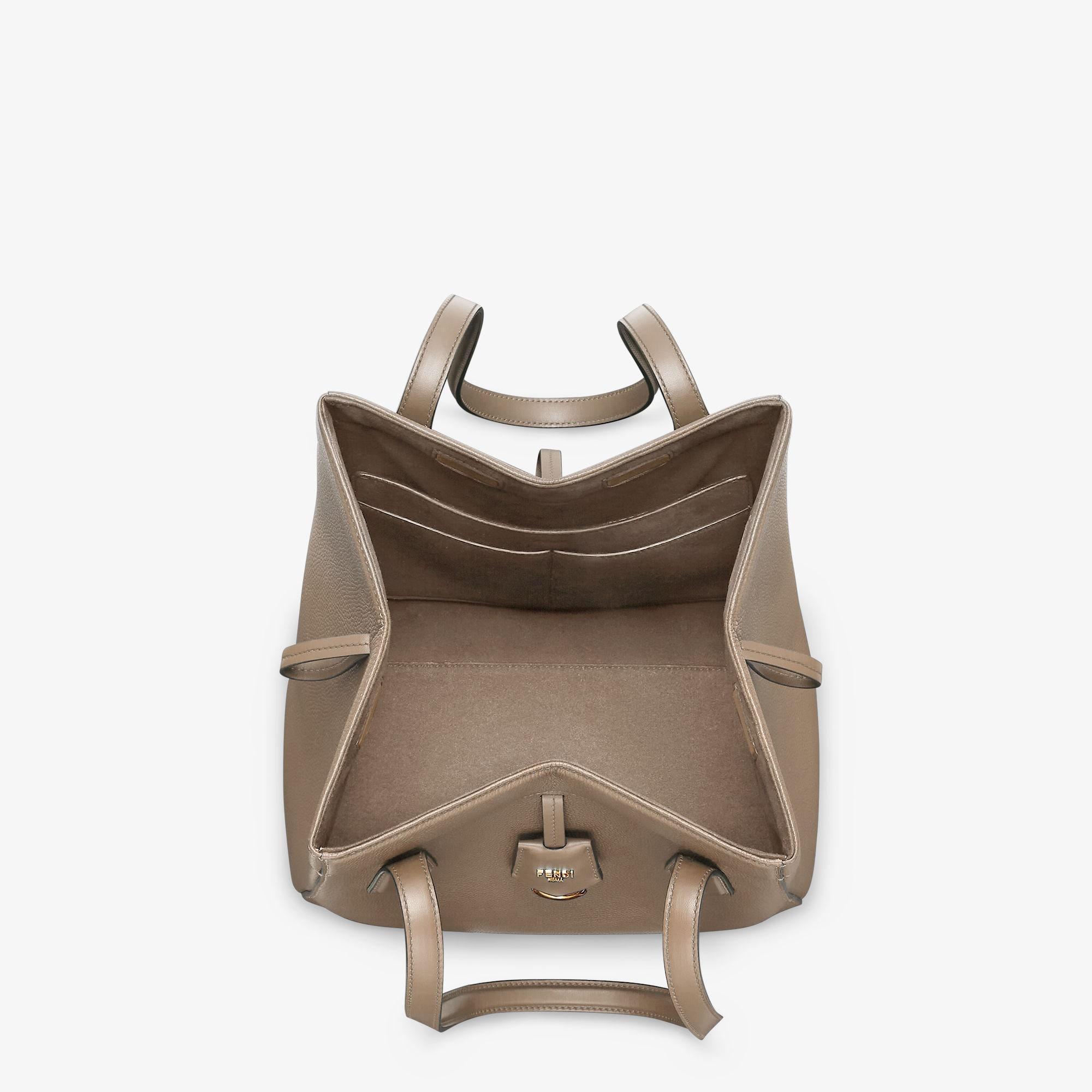 Fendi Origami MediumDove gray leather bag that can be transformed Product Image