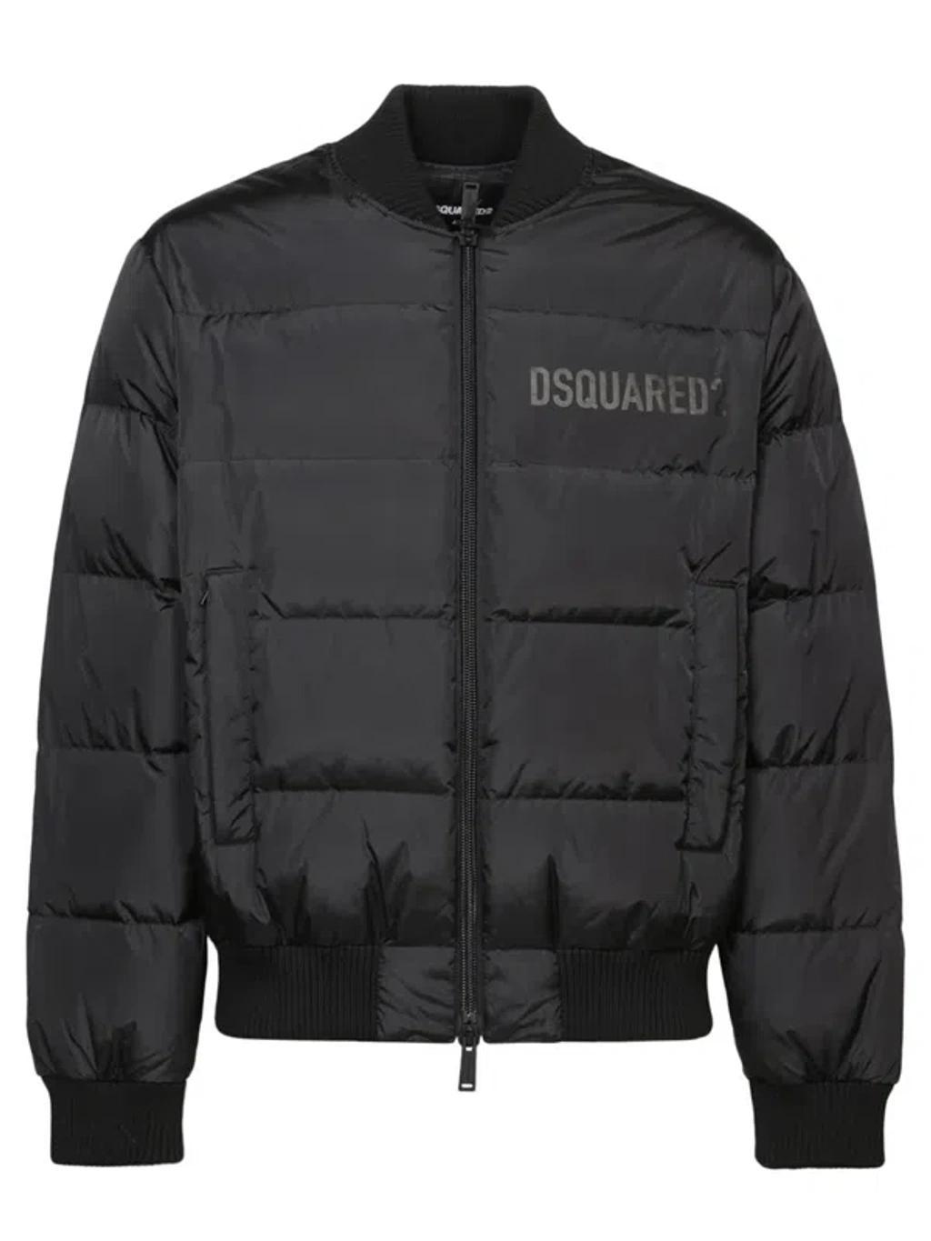 DSQUARED2 Men's Padded Bomber Jacket In Black Product Image