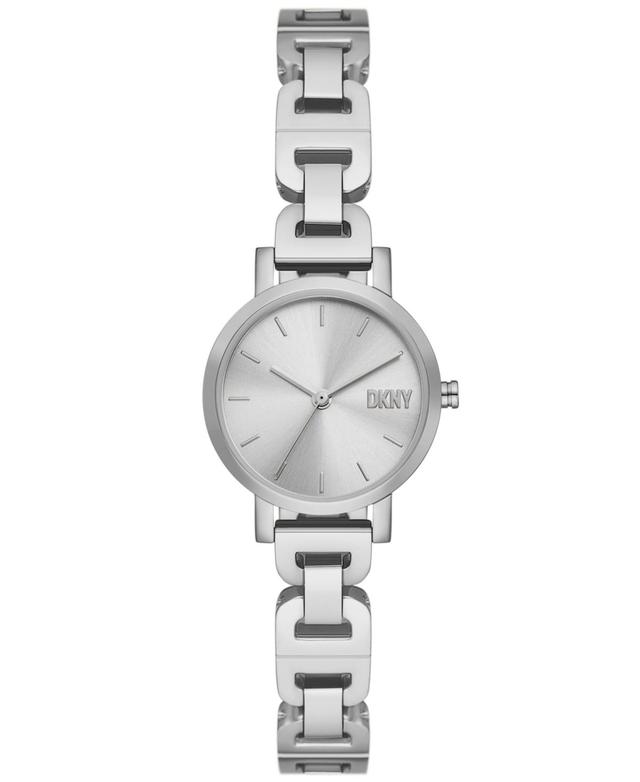 Dkny Womens Soho Three-Hand Silver-Tone Stainless Steel Watch 24mm - Silver-Tone Product Image