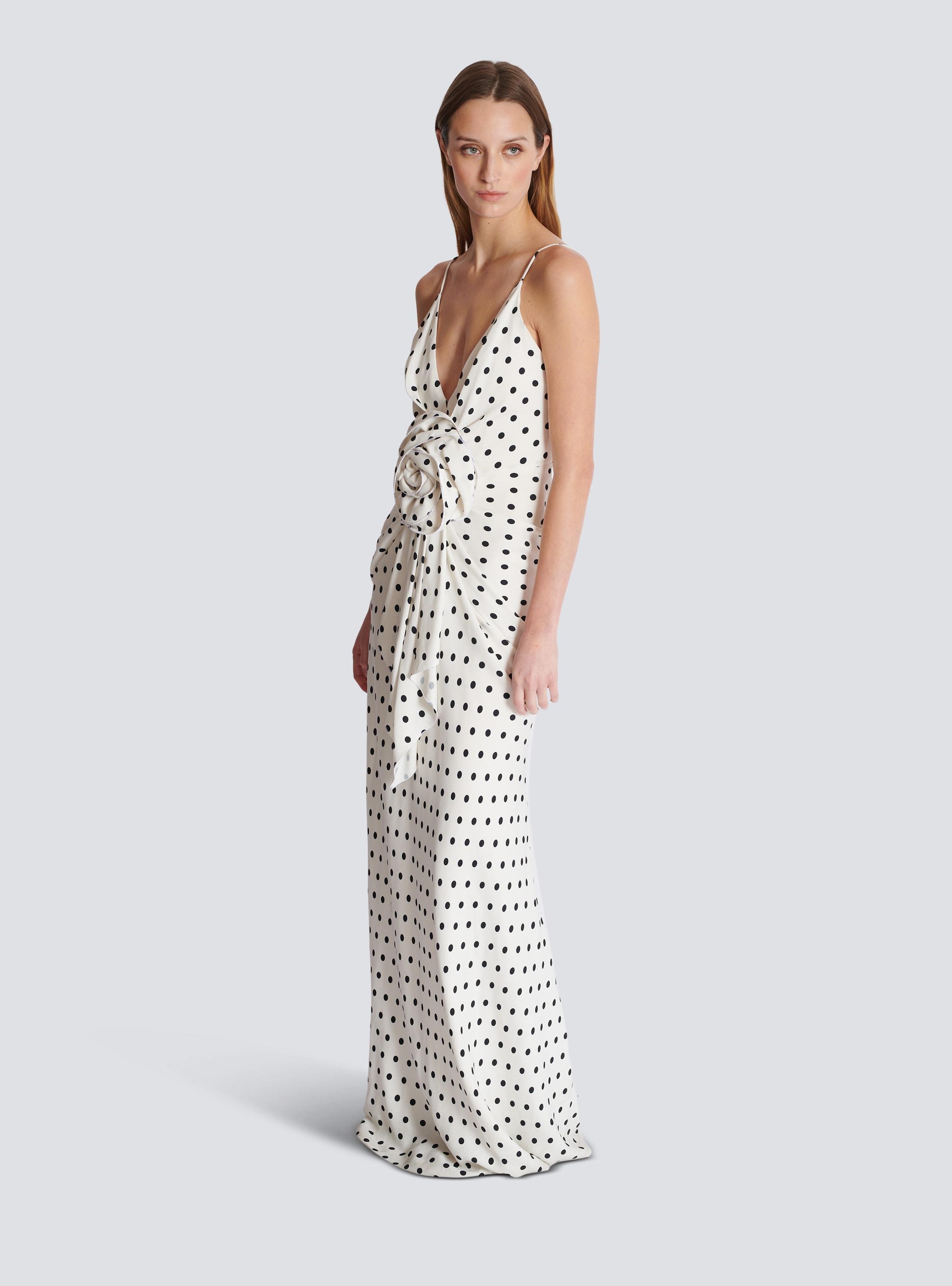 Polka Dots printed maxi dress Product Image