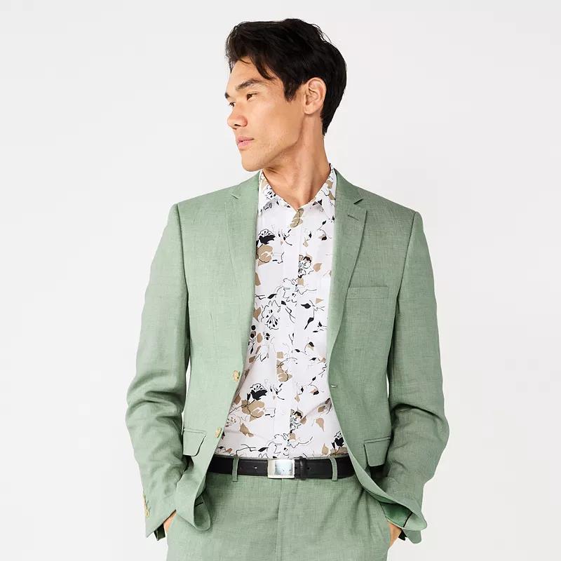 Mens Apt. 9 Premier Flex Extra-Slim Linen Suit Jacket Green Linen Product Image