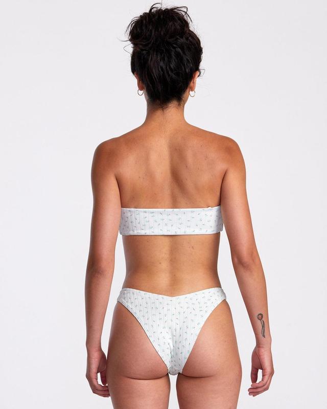 Pointe V-Front French Bikini Bottoms - White Product Image