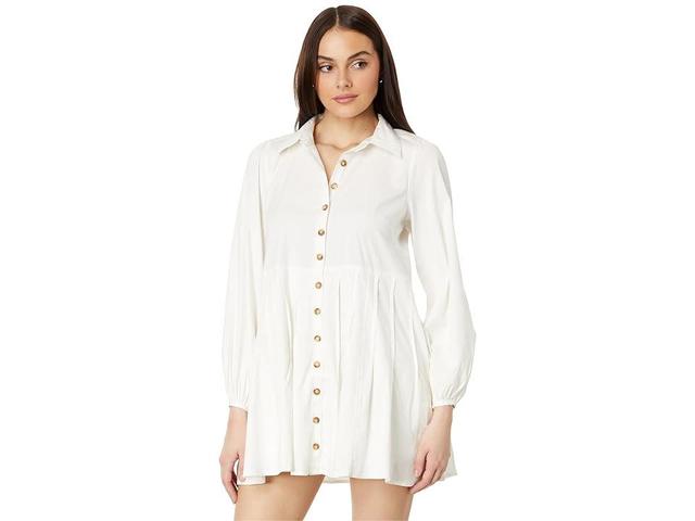 Free People Solid Marvelous Mia Mini (Ivory) Women's Dress Product Image