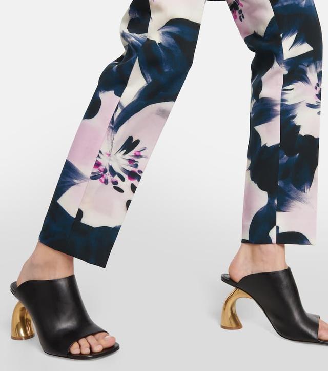 DRIES VAN NOTEN Floral High-rise Slim Pants In Multicoloured Product Image