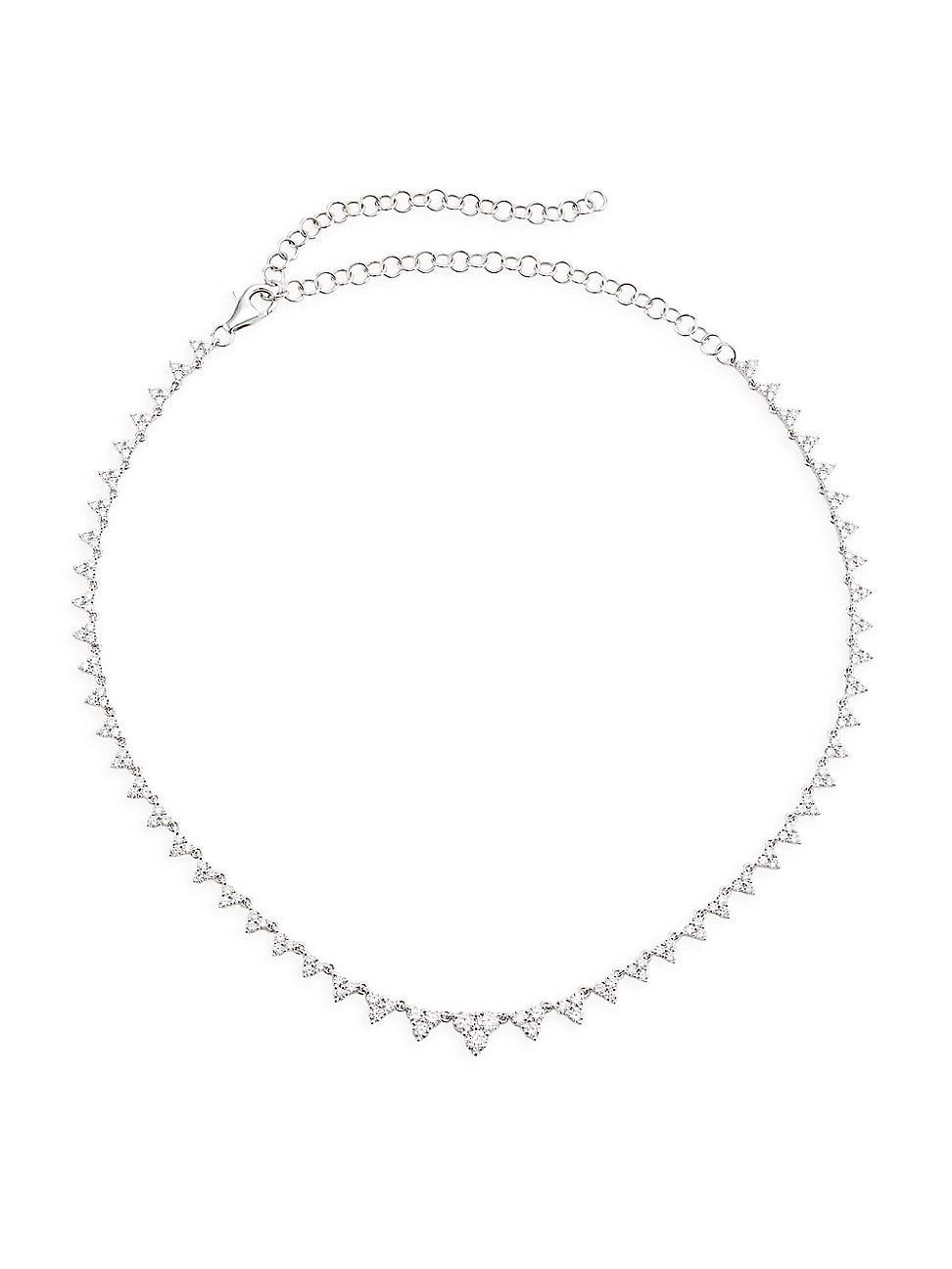 Womens 14K White Gold & 4.08 TCW Diamond Necklace Product Image