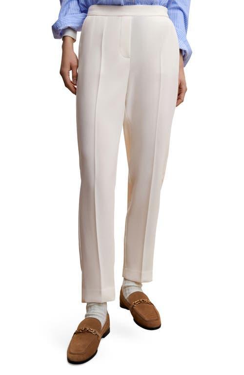 MANGO Relaxed Fit Straight Leg Trousers Product Image