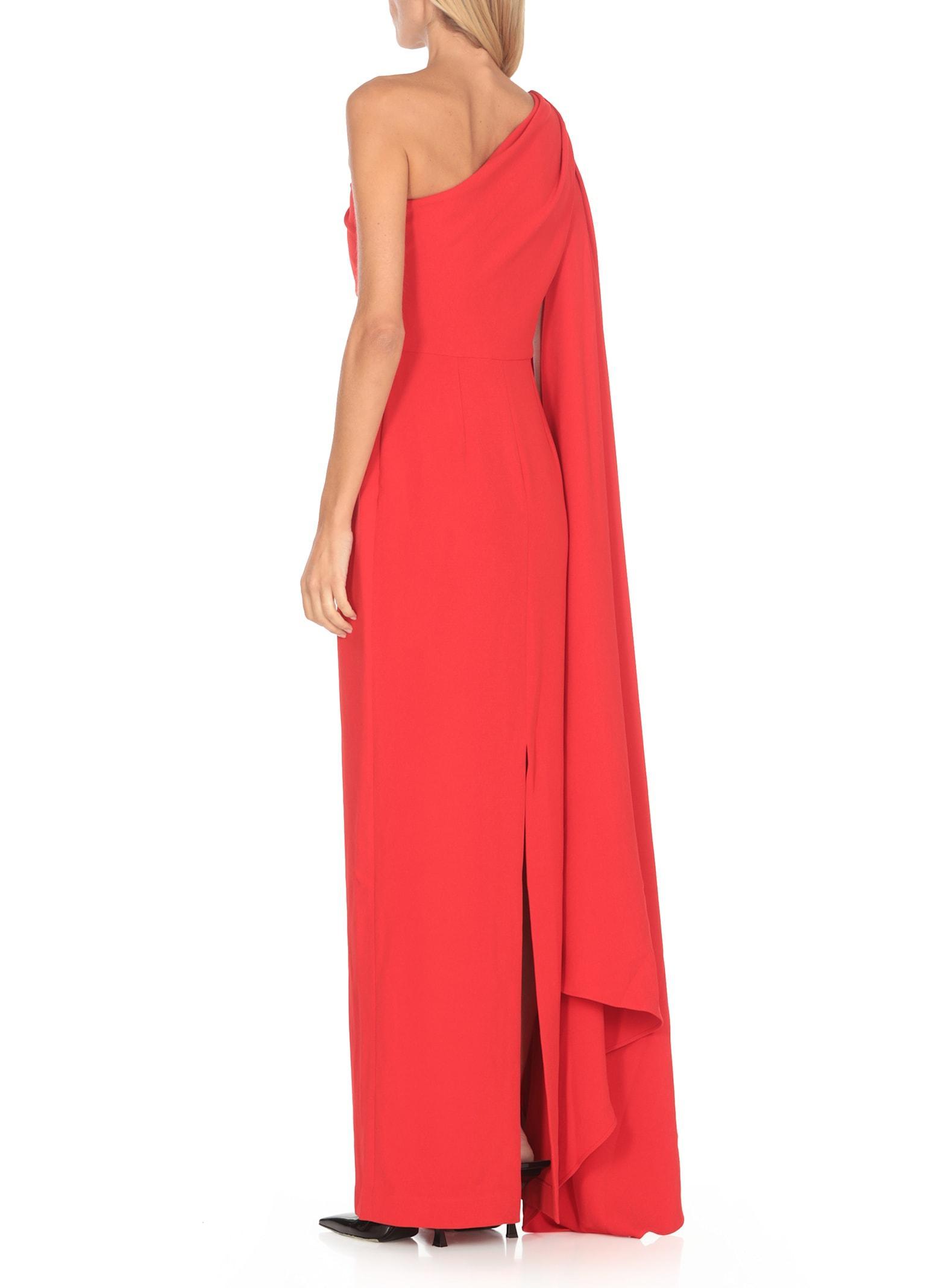 SOLACE LONDON Daria Gown In Red Product Image