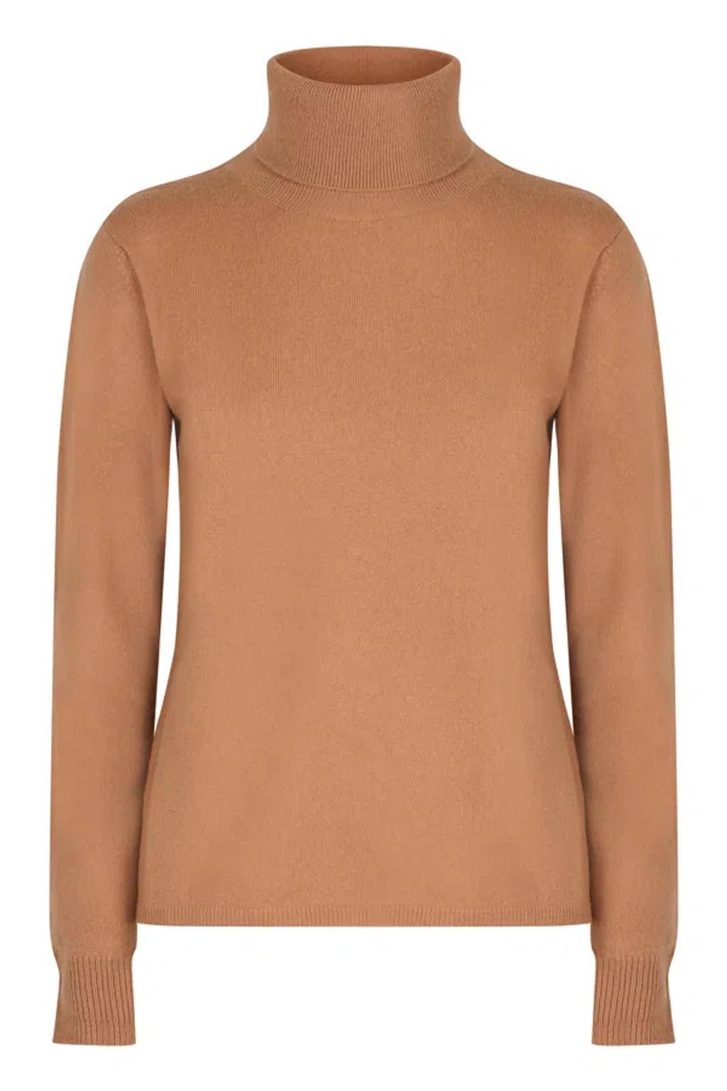 MAX MARA Long-sleeve Knitted Top In Brown Product Image