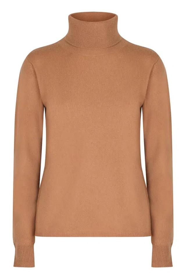 MAX MARA Long-sleeve Knitted Top In Brown Product Image