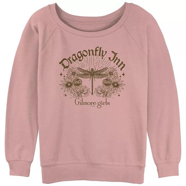 Juniors Gilmore Girls Dragonfly Inn Slouchy Terry Graphic Pullover, Womens Product Image