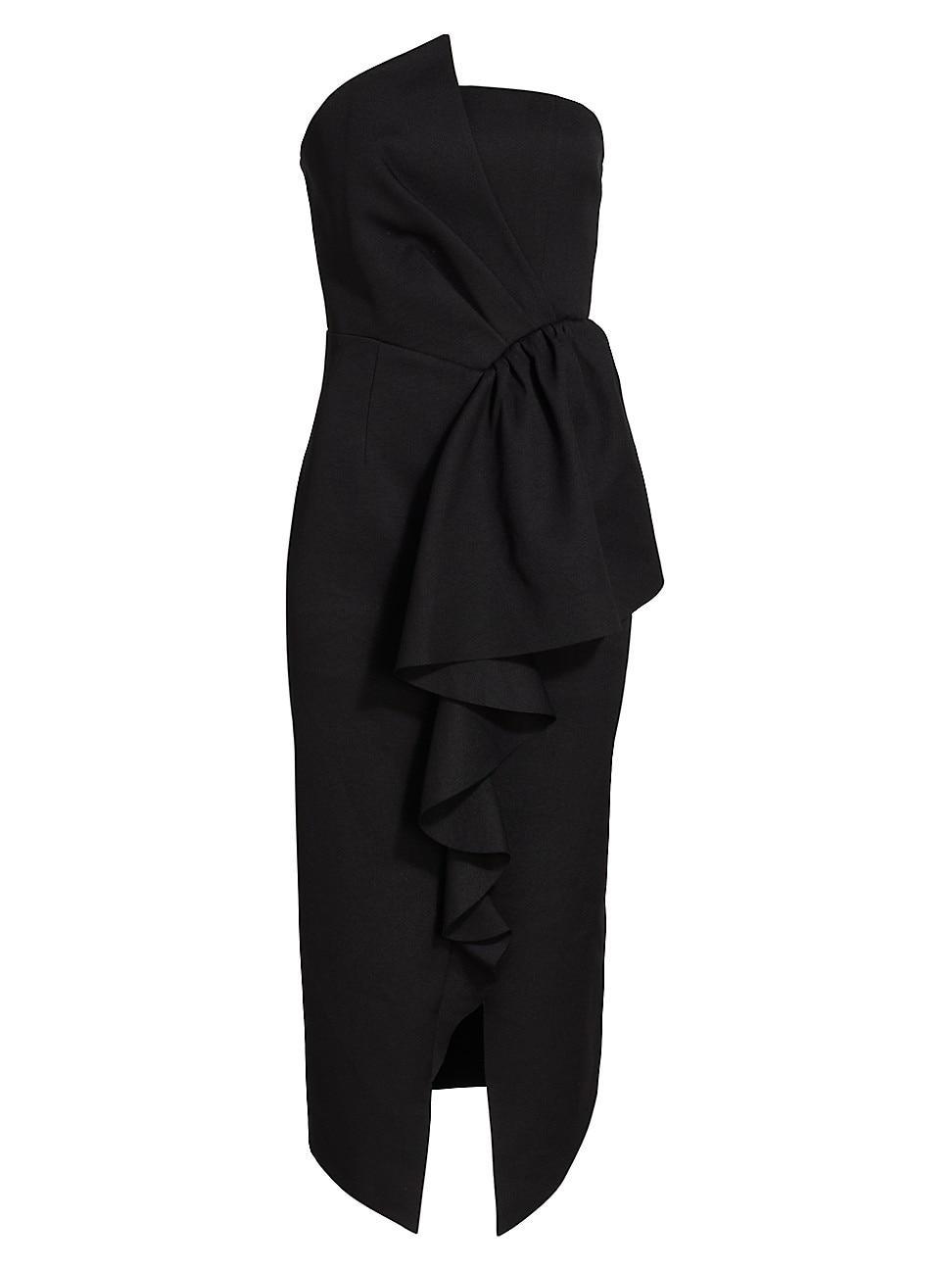 Elliatt Reception Cascade Ruffle Strapless Cocktail Dress Product Image