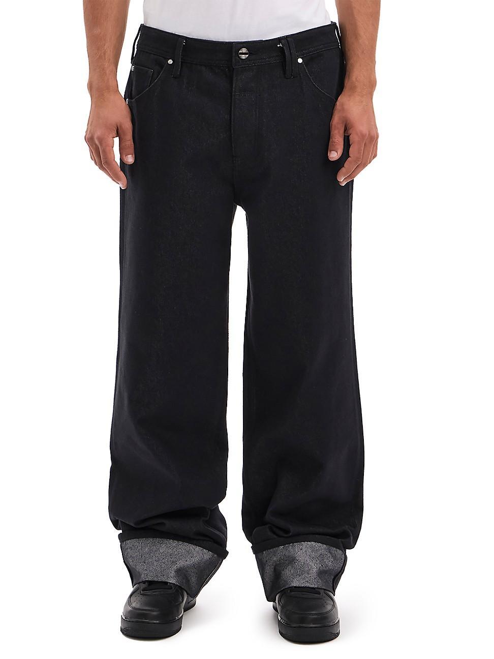 Mens Lustre Cuffed Wide Leg Jeans Product Image