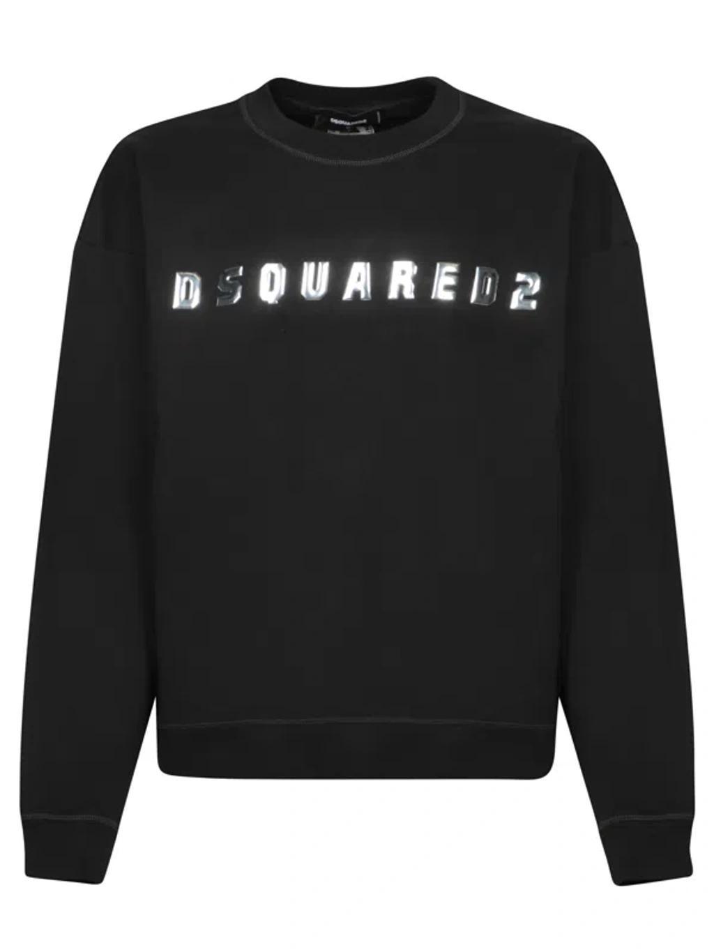 DSQUARED2 Logo Crewneck Black Sweatshirt Product Image