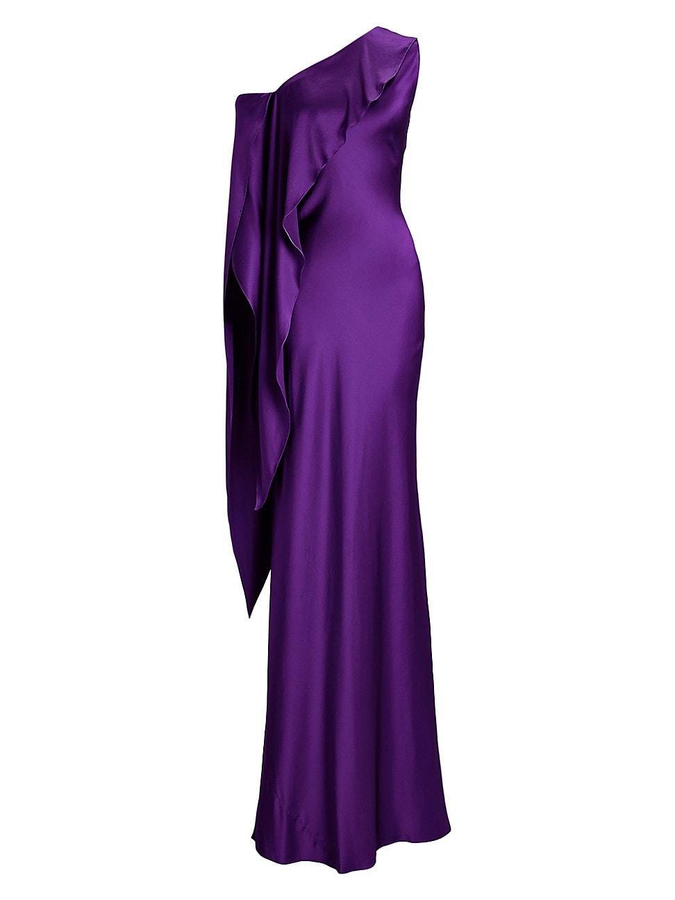 Womens Lizzie Satin One-Shoulder Gown Product Image