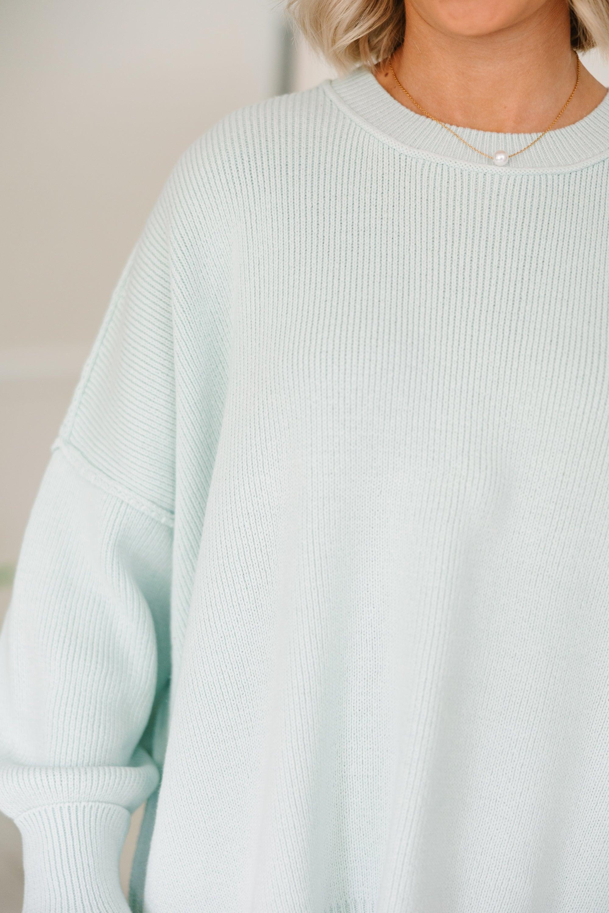 Give You Joy Light Green Dolman Sweater Female Product Image