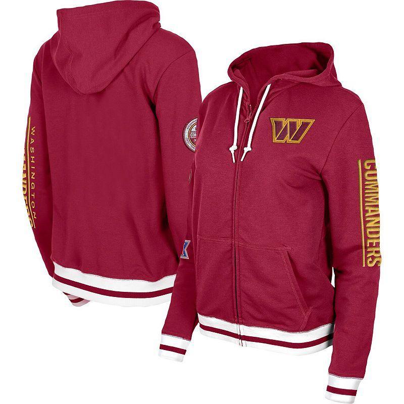 Womens New Era Burgundy Washington Commanders Elite Pack Full-Zip Hoodie Product Image