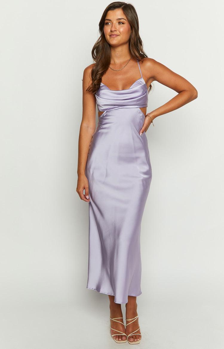 Taleah Lilac Cut Out Maxi Dress Product Image