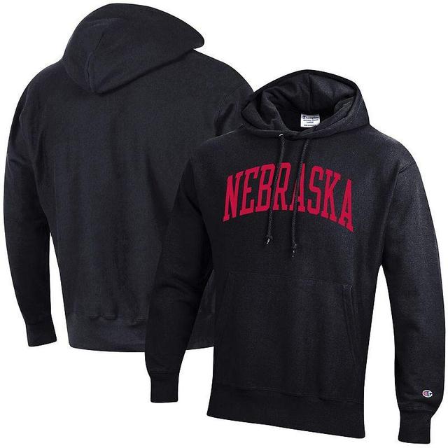 Mens Champion Nebraska Huskers Team Arch Reverse Weave Pullover Hoodie Product Image