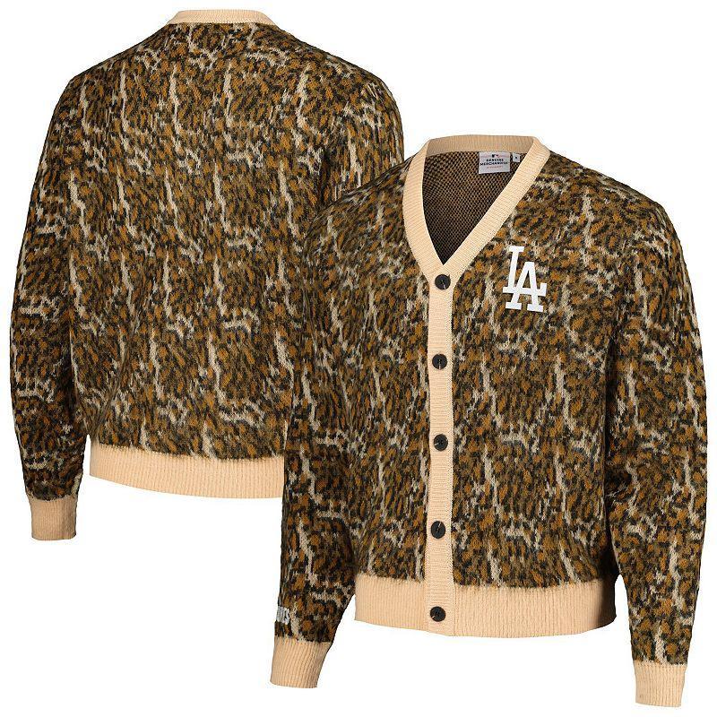 Mens PLEASURES Los Angeles Dodgers Cheetah Cardigan Button-Up Sweater Product Image