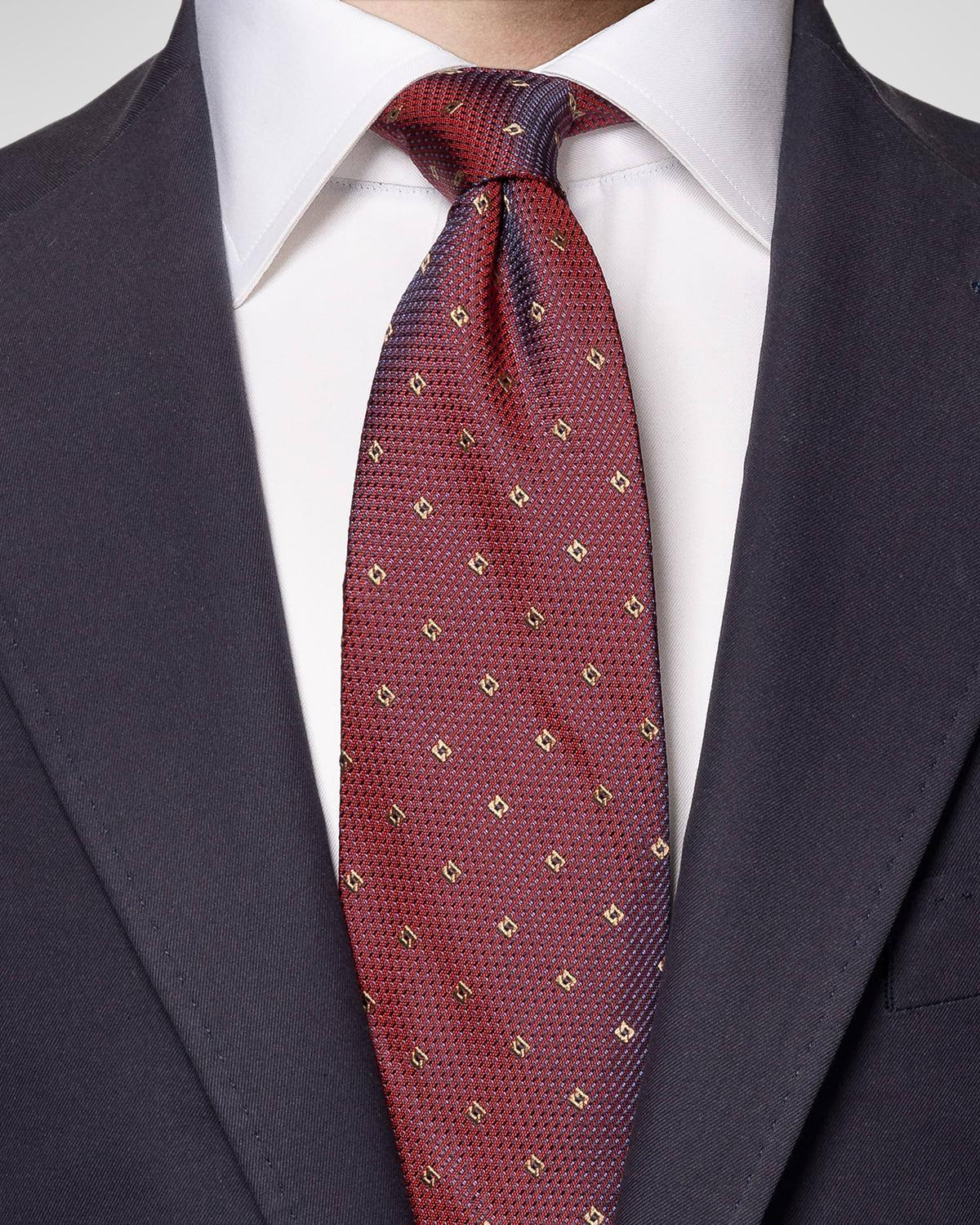 Eton Neat Geometric Silk Tie Product Image