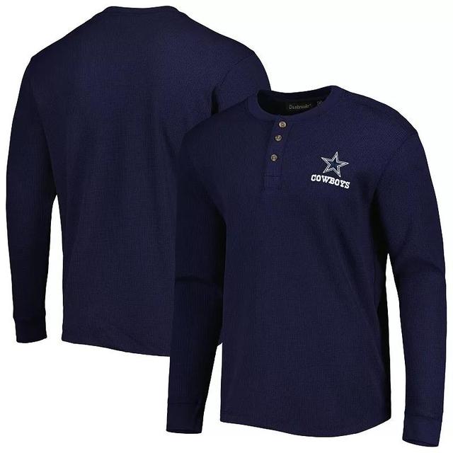 Mens Dallas Cowboys Maverick Thermal Henley Long Sleeve T-Shirt Blue Product Image