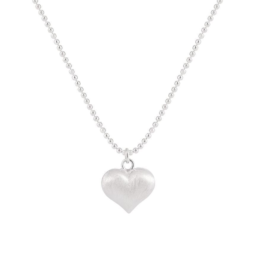 925 Sterling Silver Heart Pendant Necklace Product Image