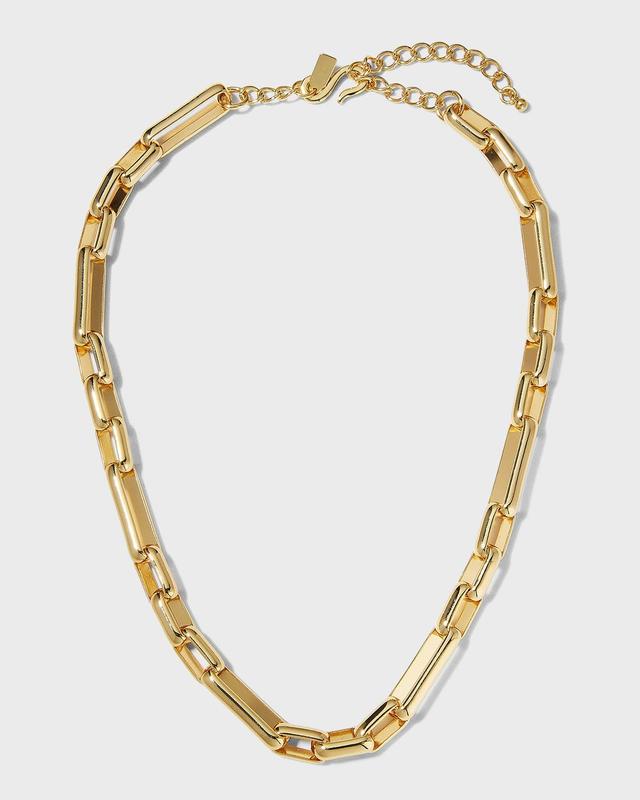 18K Goldplated Chunky Oval-Link Necklace - Gold - Gold Product Image