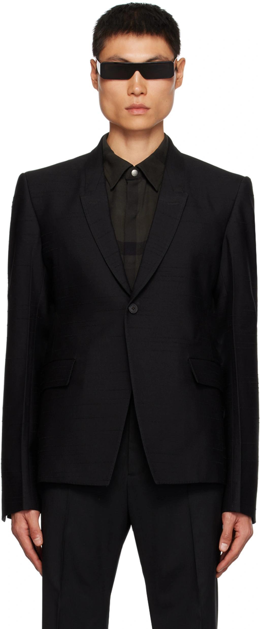 Soft Buttoned Blazer In Black Product Image