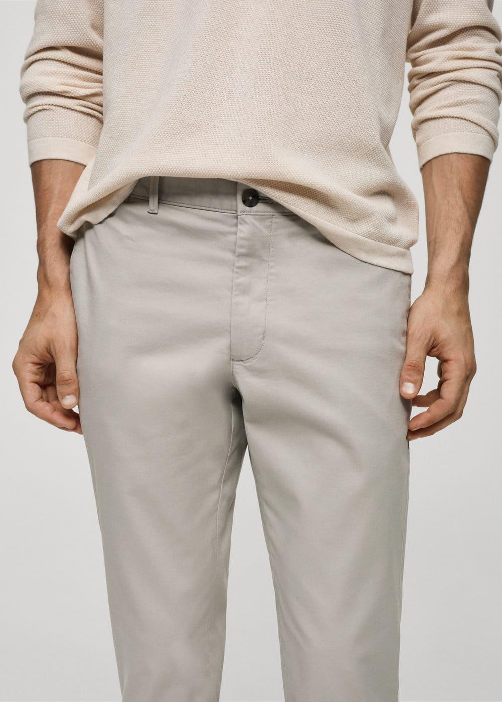 MANGO MAN - Slim fit serge chino trousers greyMen Product Image