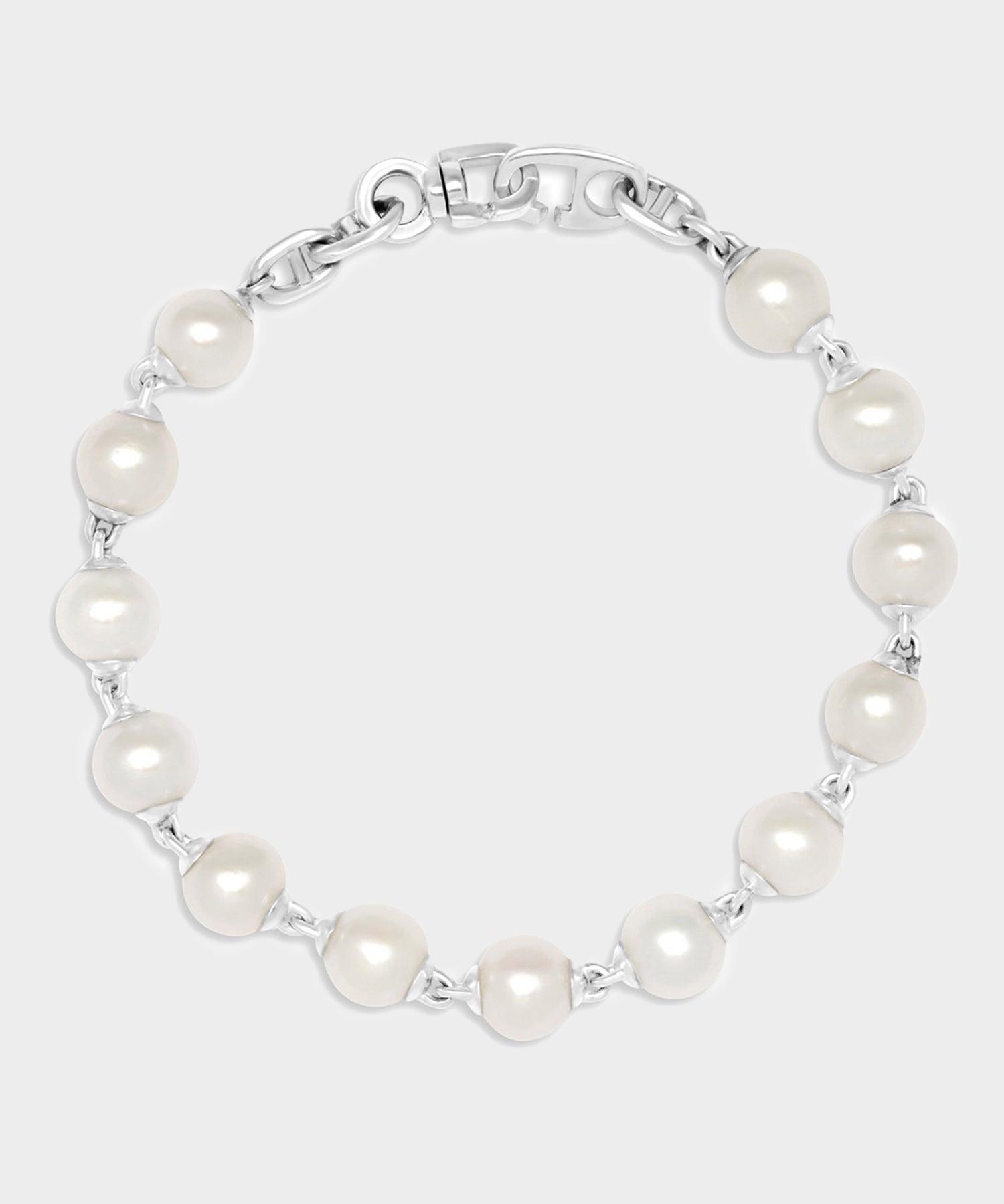 Maor Consi Bracelet in Silver with White Pearls Product Image