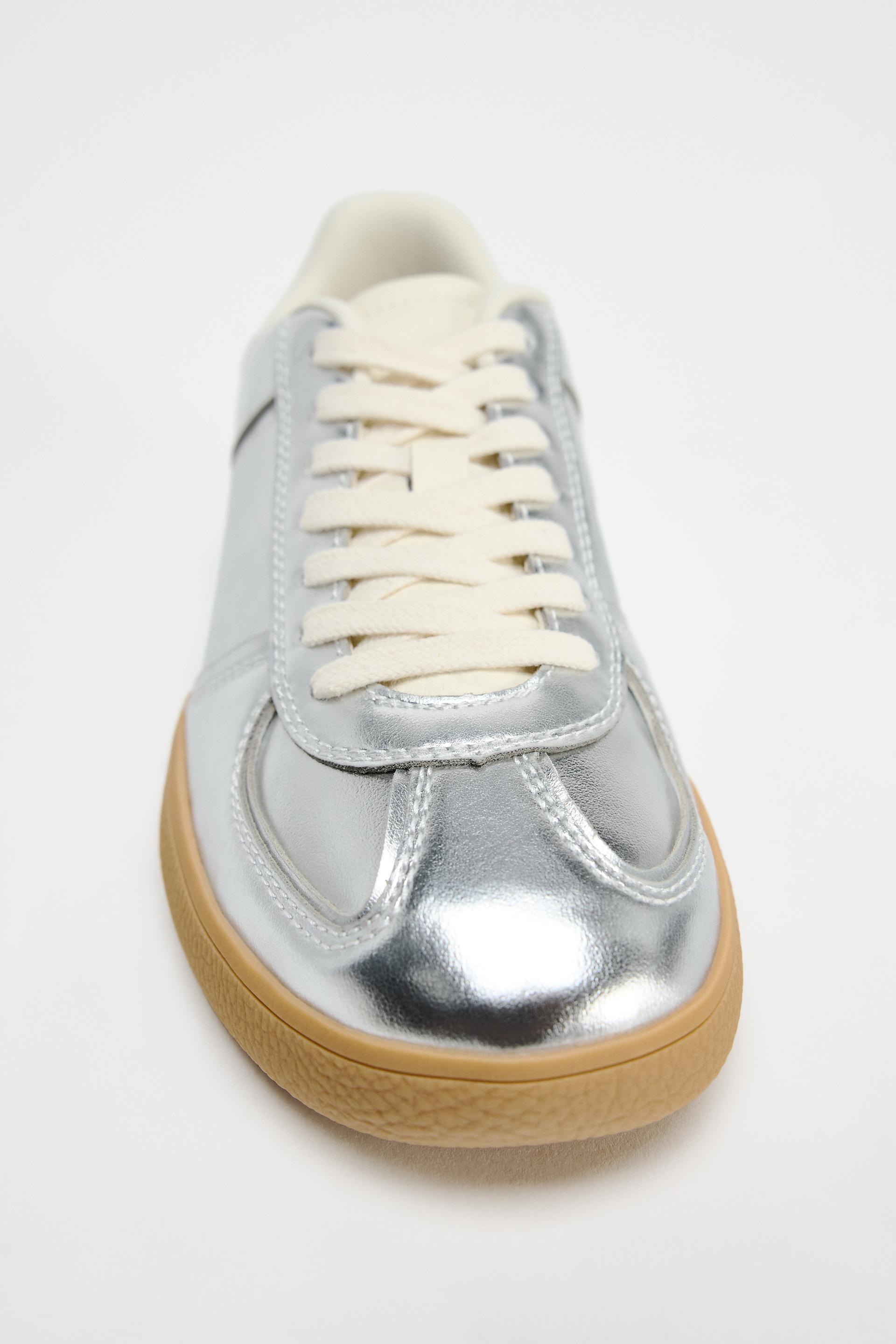 METALLIC EFFECT SNEAKERS Product Image